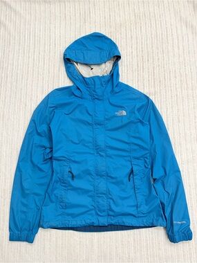 The North Face Women's Blue Lightweight Hooded Rain Jacket